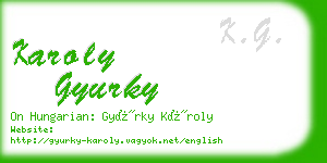 karoly gyurky business card